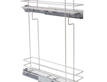 Cos Jolly 150x450, culisare laterala cu glisiera TANDEM BLUM, extragere partiala, corp de 200 mm, crom