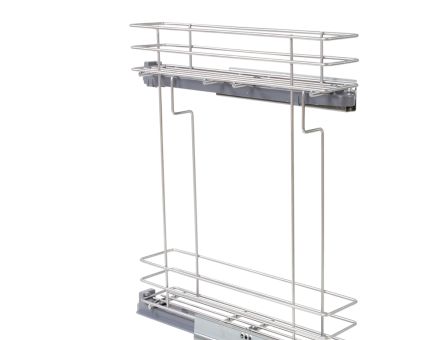 Cos Jolly 150x450, culisare laterala cu glisiera TANDEM BLUM, extragere totala, corp de 200 mm, crom