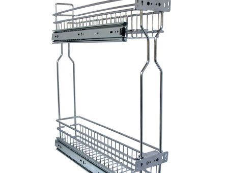 Cos Jolly Konig reglaj 3D 150x450, culisare laterala cu glisiera cu bile, corp de 200 mm, crom