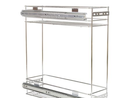 Cos Jolly Standard 100x450, culisare laterala cu glisiera cu bile, corp de 150 mm, crom