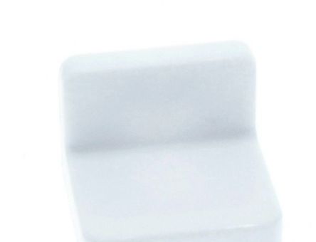 Demontabil din metal tip L cu masca din plastic, alb (10 buc)