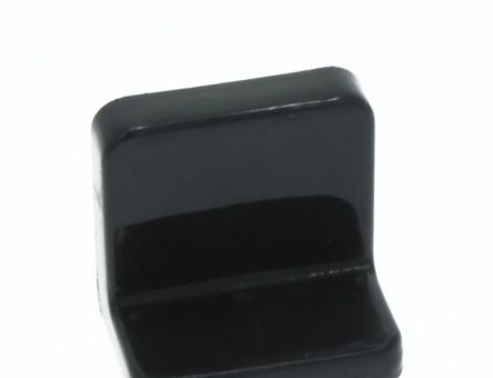 Demontabil din metal tip L cu masca din plastic, negru (10 buc)