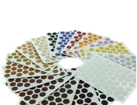 Pastila autoadeziva mascare surub 50 buc/folie, pin galben