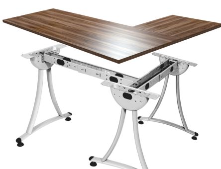 Picior birou Mark extensibil tip L H720, satinat