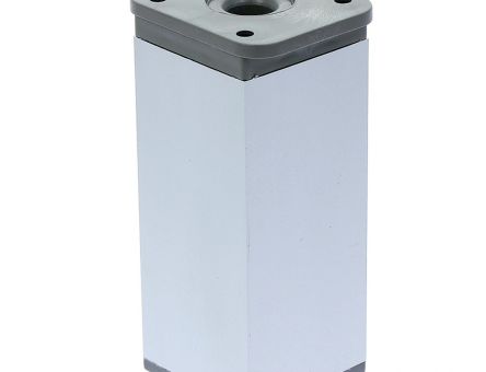 Picior patrat Piedro din aluminiu H100x40x40, satinat (4 buc)