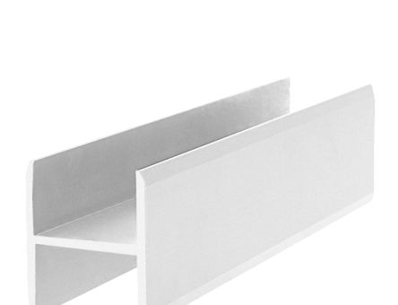 Profil din aluminiu imbinare pal tip H SM 1027C 2.5 ml, alb