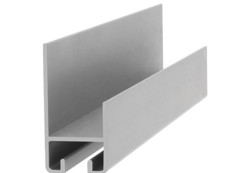 Profil din aluminiu inferior pentru sticla sistem PKM80-001, 3 ml