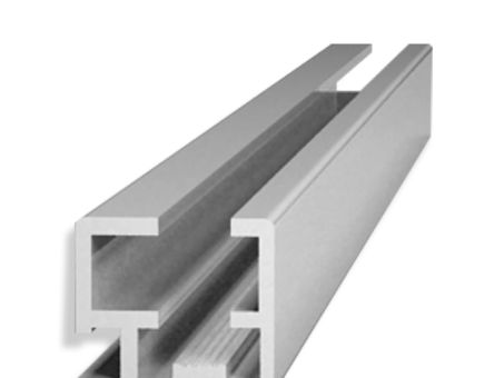 Profil din aluminiu lateral pentru sticla, sistem SCK25, 3 ml
