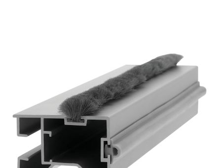 Profil din aluminiu maner cu canal pentru perie si garnitura sticla, sistem PKM80-001, 2.7 ml