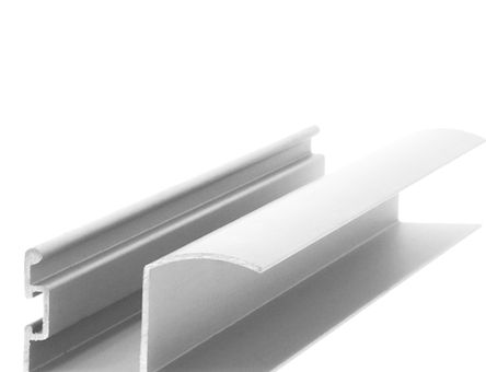 Profil din aluminiu maner cu canal pentru perie tip Y 2.5 ml, alb