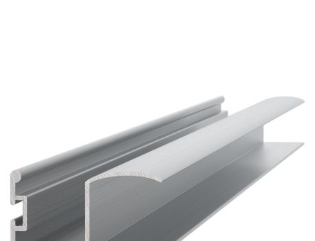 Profil din aluminiu maner cu canal pentru perie tip Y 2.5 ml, inox