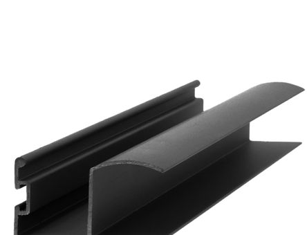 Profil din aluminiu maner cu canal pentru perie tip Y 2.5 ml, negru