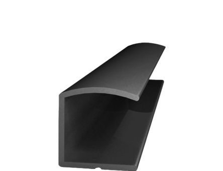 Profil din aluminiu pentru usi tip U 2.5 ml, negru