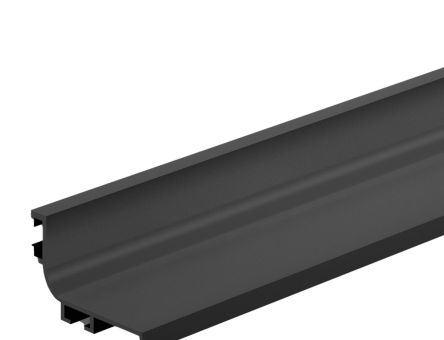 Profil din aluminiu tip L Gola orizontal 4.2 ml, negru