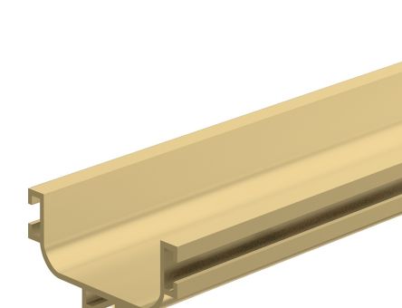 Profil din aluminiu tip U Gola orizontal 4.2 ml, auriu