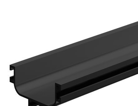 Profil din aluminiu tip U Gola orizontal 4.2 ml, negru
