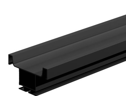 Profil din aluminiu tip U Gola vertical 4.2 ml, negru