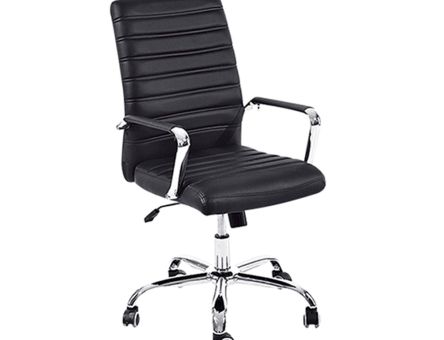 Scaun birou Berger S338A, spatar mediu, 2 reglaje, baza cu rotile, 550 x 650 x 940-1040 mm