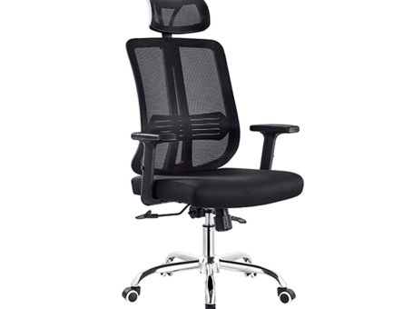 Scaun birou Halvord S3038, spatar cu tetiera, cotiere ajustabile, 2 reglaje, baza cu rotile, 620 x 650 x 1060-1160 mm