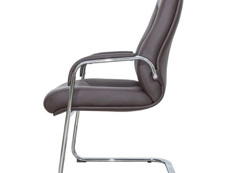 Scaun sedinte R9382 din piele maro, spatar standard