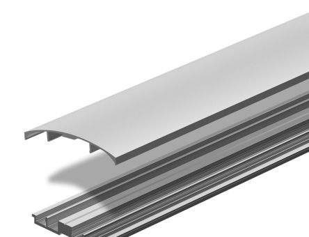 Set profil din aluminiu trecere cablu pardoseala baza si capac, 3 ml