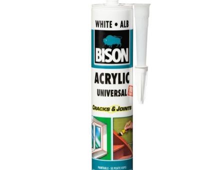 SILICON ACRILIC BISON 300 ML, ALB