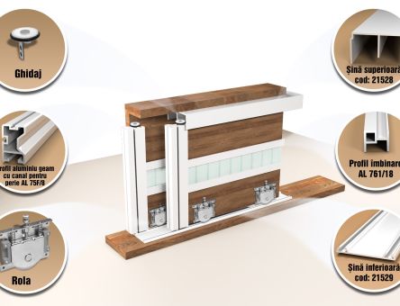 Sistem de glisare PKM80R cu reglaj