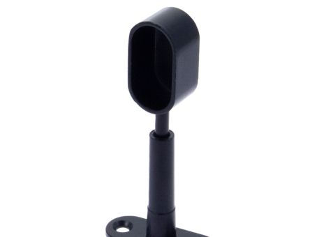 Suport capat reglabil cu tija pentru bara ovala, negru