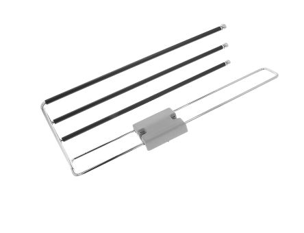 Suport din metal pentru pantaloni, crom, 3 randuri