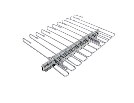 Suport din metal pentru pantaloni, glisiera cu bile, crom, 11 randuri