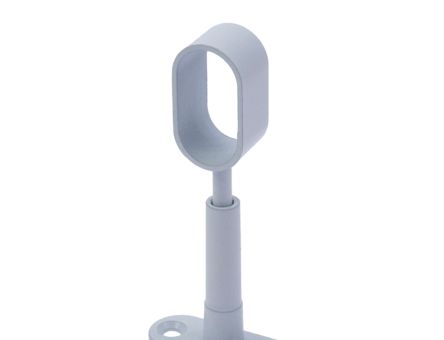 Suport intermediar reglabil cu tija pentru bara ovala, alb (2 buc)