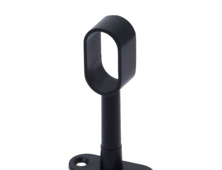 Suport intermediar reglabil cu tija pentru bara ovala, negru