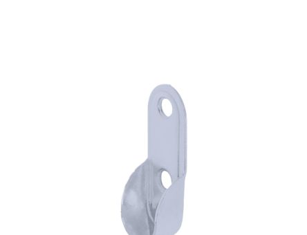 Suport pentru bara ovala tip U, alb