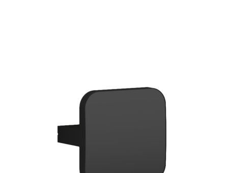 Buton Flow Beta din aluminiu 4251.20.000, negru mat