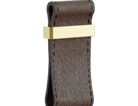 Maner Tosca din piele 1058.140.032, maro cu ornament auriu din metal